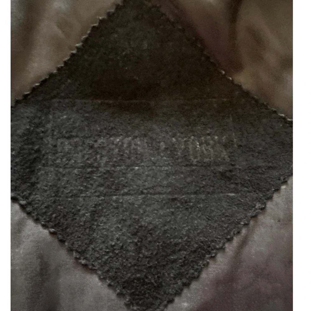 Vintage 80s 90s Colorful Patchwork‎ Leather Bomber Jacket Made in Korea Size L - Picture 6 of 9